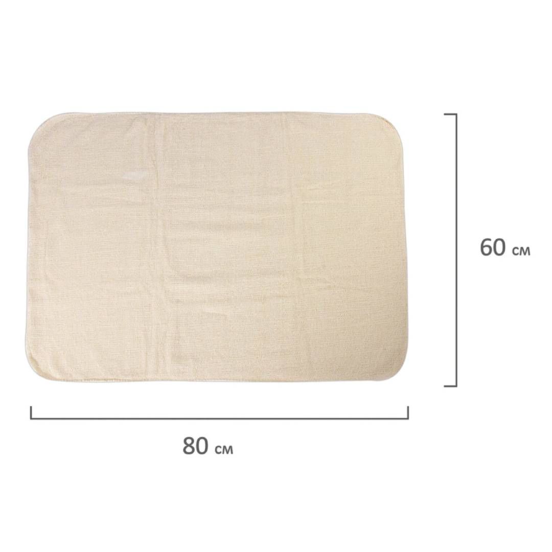 Салфетка для пола Laima, хлопок, размер 60*80 см, белая / Тряпки для пола №5