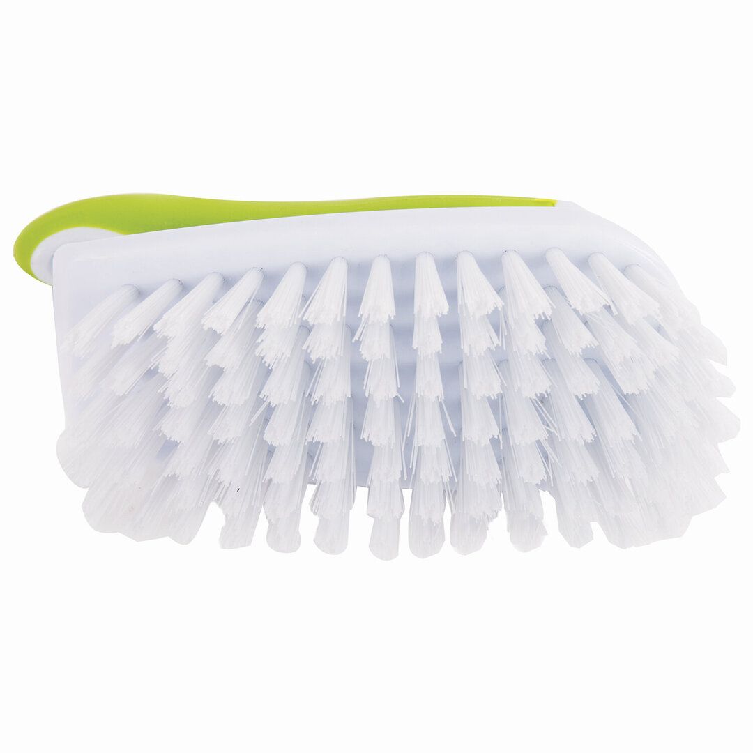 Щетка утюжок Любаша, пластик, 85*65*150 мм, белая/зеленая / Веники, щетки, совки №3