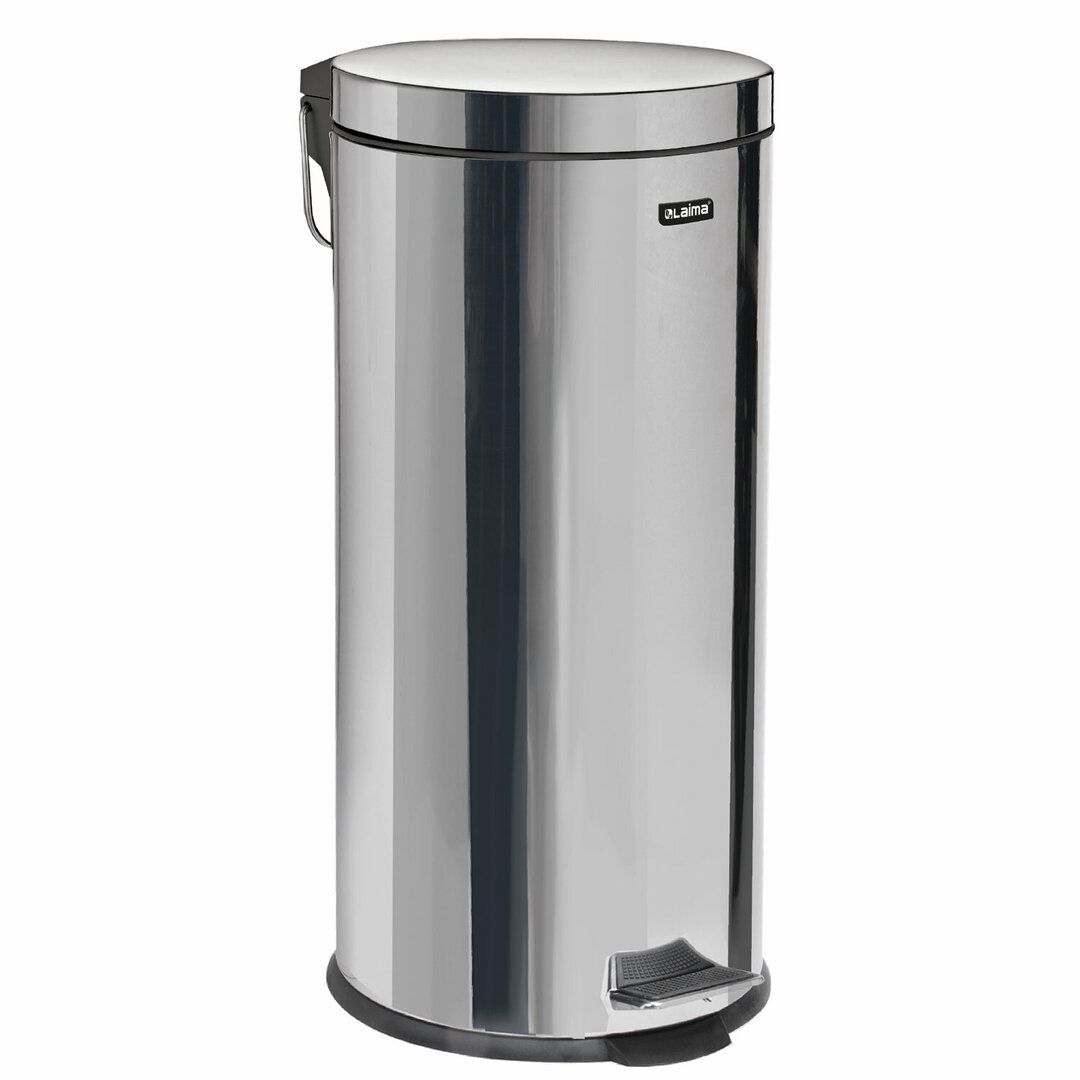 Ведро для мусора Laima "Classic", 30 л, с педалью, нержавеющая сталь / Контейнеры и ведра для мусора
