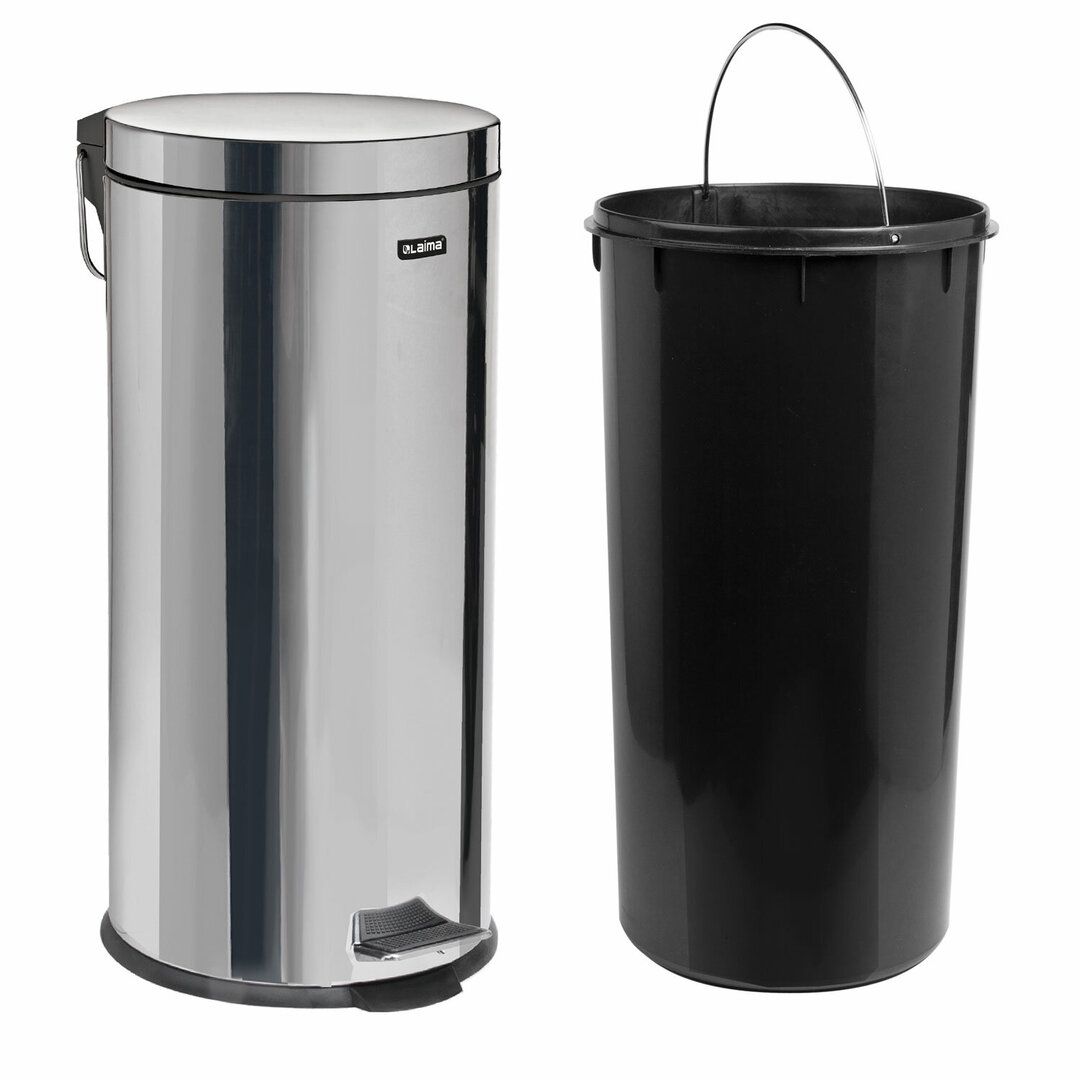 Ведро для мусора Laima "Classic", 30 л, с педалью, нержавеющая сталь / Контейнеры и ведра для мусора №2 oe.kz Ведро для мусора Laima "Classic", 30 л, с педалью, нержавеющая сталь / Контейнеры и ведра для мусора №2