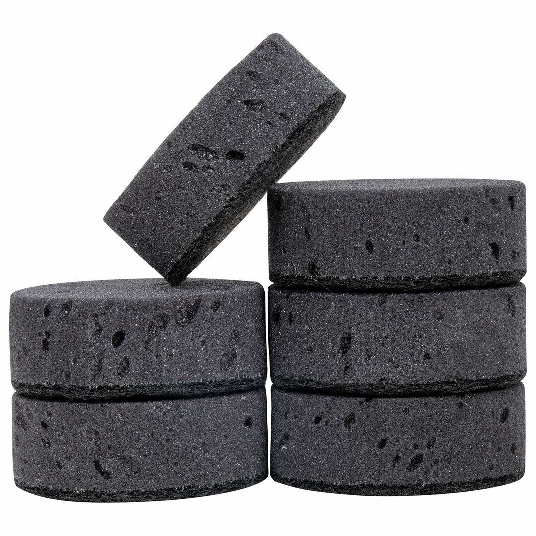 Губки для мытья посуды Laima "Oval Black", поролон с абразивным слоем, в комплекте 6 шт. / Губки хозяйственные №2