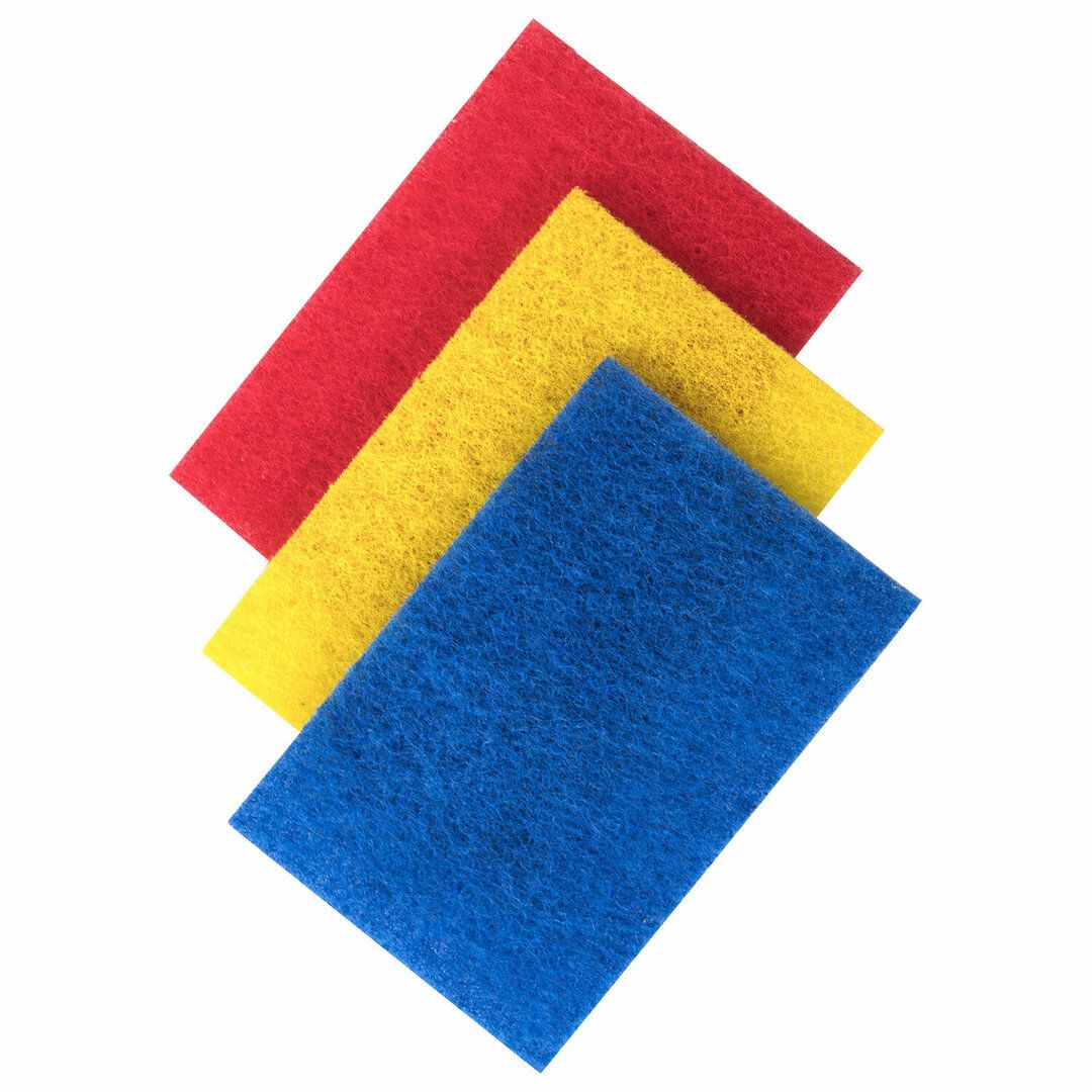 Губки абразивные Laima, от стойких загрязнений, 13*9 см, ассорти, 3 шт/упак / Губки хозяйственные №2