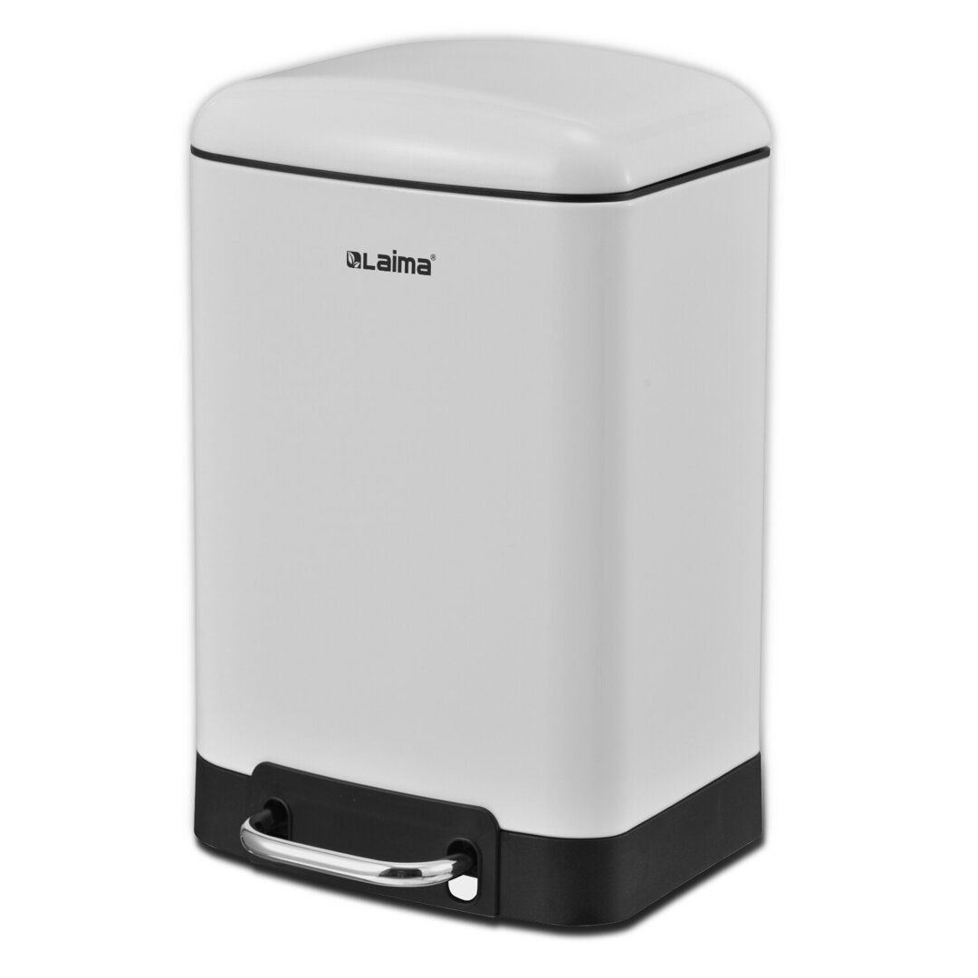 Қоқысқа арналған шелек-контейнер Laima, 20 л, басқышпен, дөңгелек, металл, қара / Қоқыс контейнерлері мен шелектері oe.kz Қоқысқа арналған шелек-контейнер Laima, 20 л, басқышпен, дөңгелек, металл, қара / Қоқыс контейнерлері мен шелектері