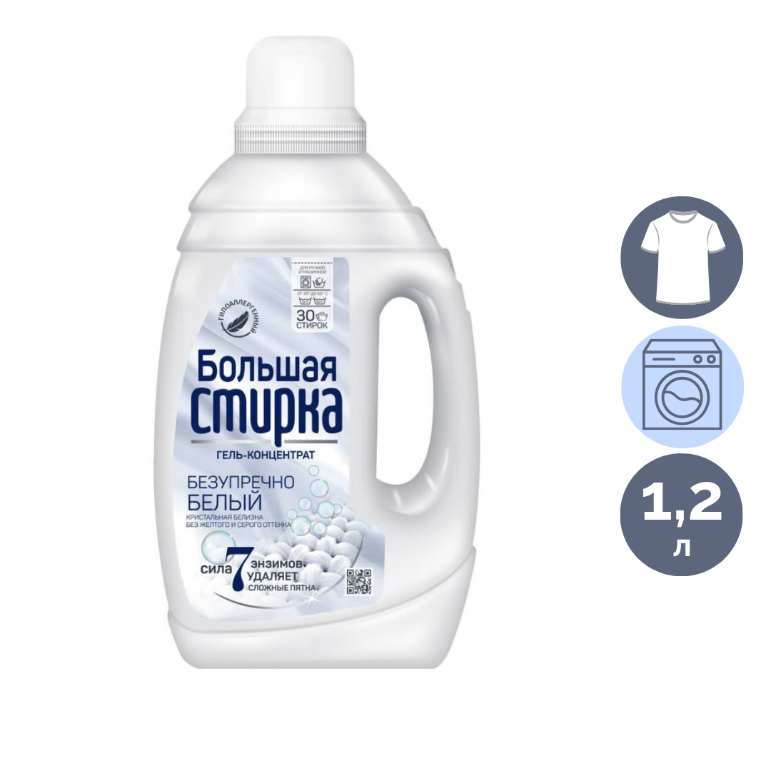 Жуғыш гель Persil "Терең тазалау", ақ киімдерге арналған концентрат, 2145 мл / Кір жуғыш ұнтақтар