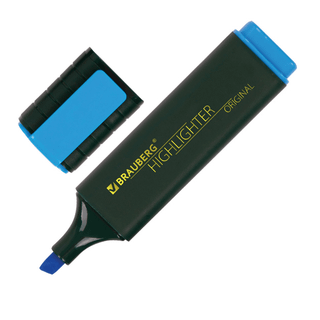 Мәтін бөлектеуіш маркер Brauberg "Original", ұшы қиғаш 1-5 мм, сары, баға бір дана үшін / Мәтін бөлектеуіштер