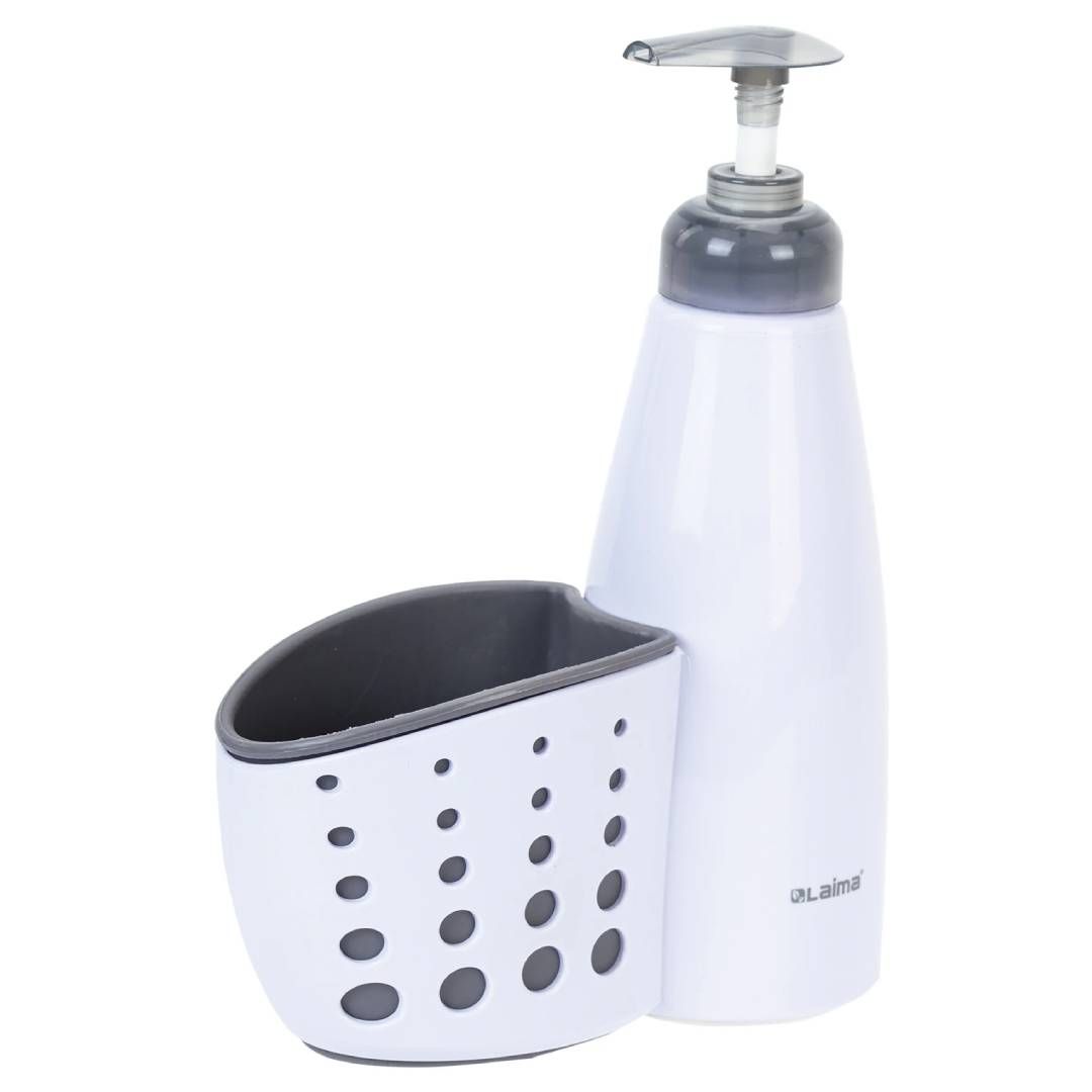 Дозатор для моющего средства Laima "Home", пластик, 350 мл, белый / Диспенсеры для жидкого мыла №2
