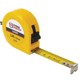 Рулетка измерительная Грандмастер "Classic", длина 5 м, ширина 19 мм, пластиковый корпус / Измерительный инструмент
