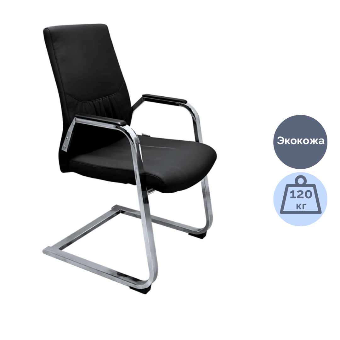 Кресло Volson Meridian "90021D", экокожа, черный / Стулья