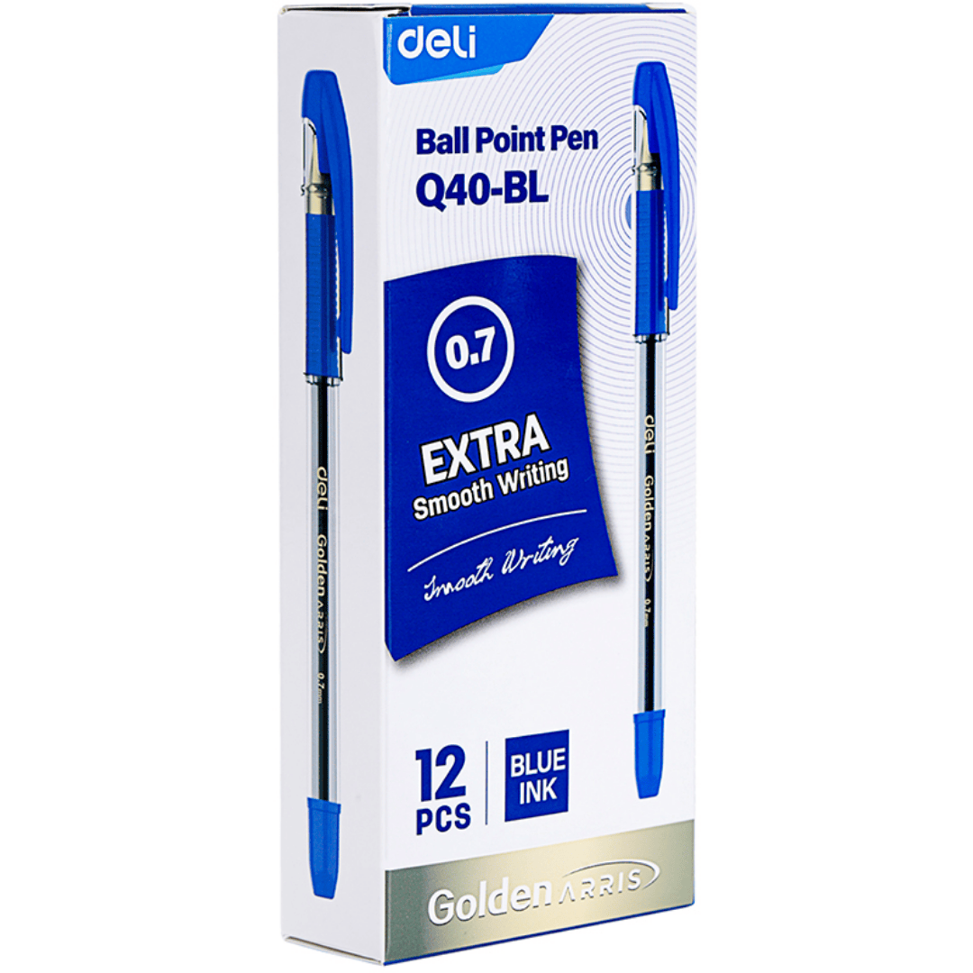 Ручка шариковая Deli "Extra Q40-BL", 0,7 мм, синяя, цена за штуку / Ручки шариковые неавтоматические №2