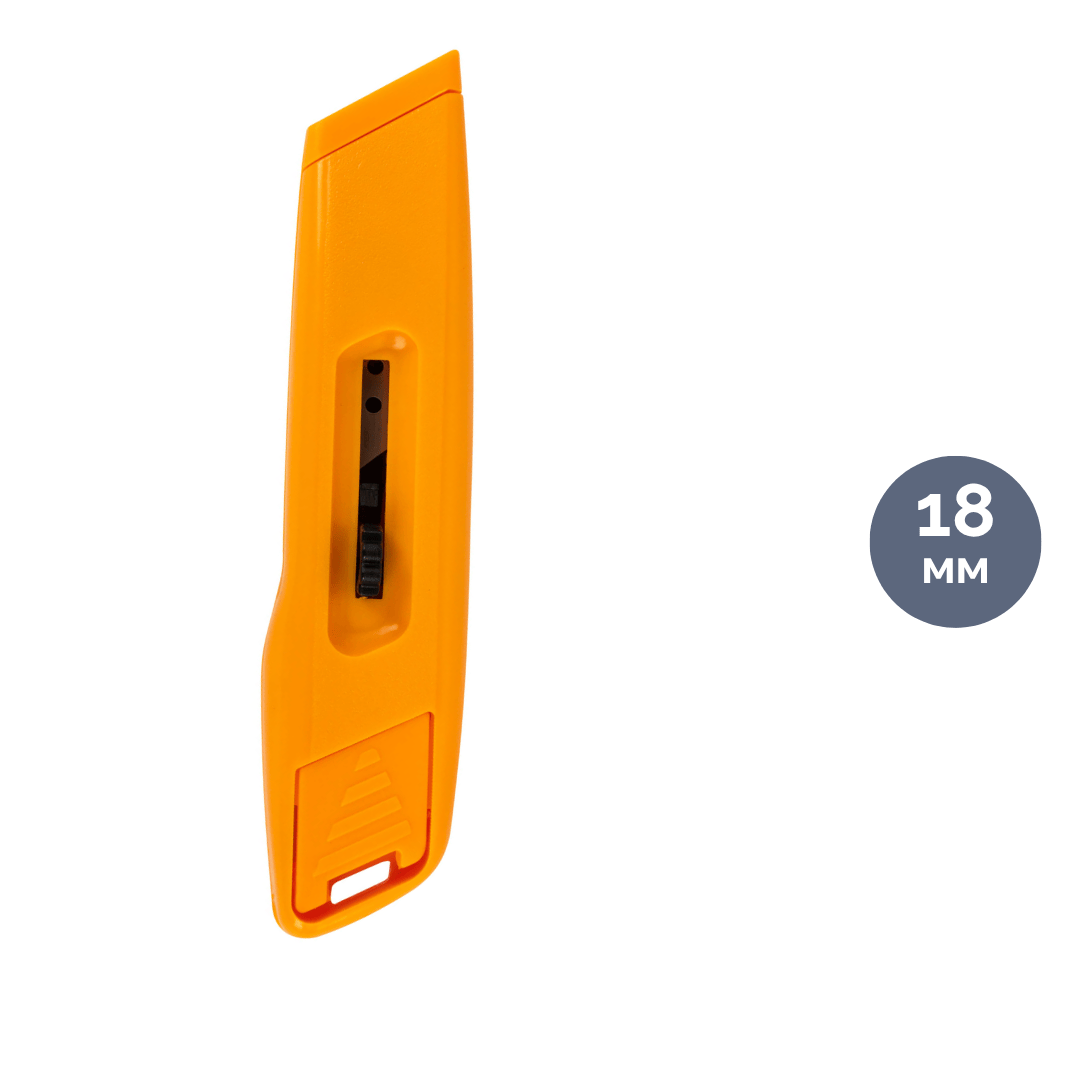 Нож канцелярский Staff "Pro", сменные лезвия 18 мм, оранжевый / Ножи канцелярские oe.kz Нож канцелярский Staff "Pro", сменные лезвия 18 мм, оранжевый / Ножи канцелярские