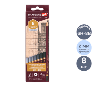 Қара графитті қарындаш Brauberg "Pastel" HB, пластик, үшкірленген, өшіргішпен, ассорти / Қара графитті қарындаштар