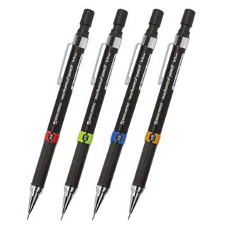 Механикалық қарындаш Berlingo "Doubleblack", 0,5 мм, HB, өшіргішпен, ассорти / Механикалық қарындаштар