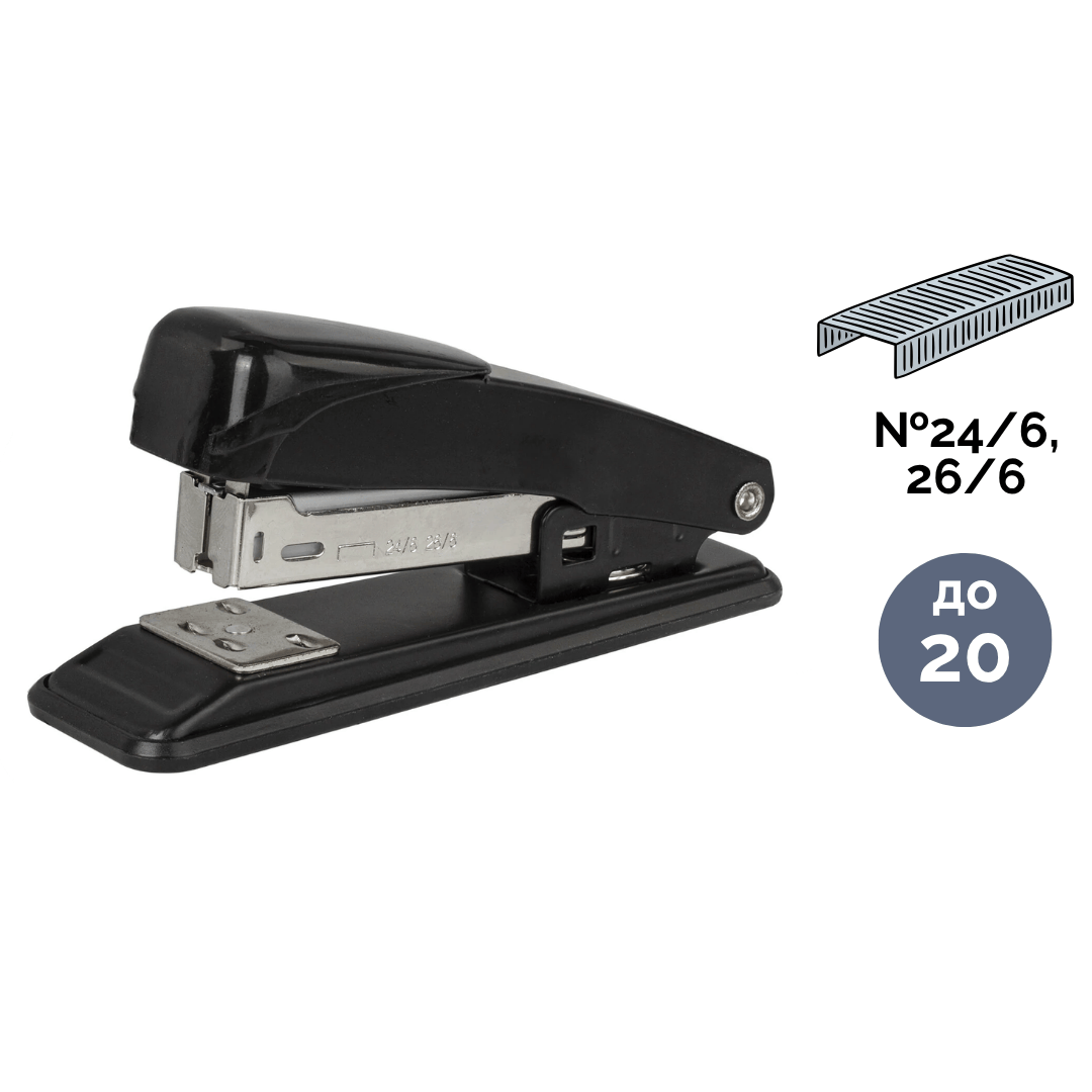 30 параққа дейін қапсырмалағыш степлер, Brauberg "Standard+", №24/6, 26/6, пластик, көк / Степлерлер oe.kz 30 параққа дейін қапсырмалағыш степлер, Brauberg "Standard+", №24/6, 26/6, пластик, көк / Степлерлер