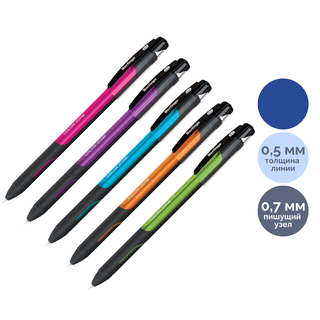 Шарлы қалам Berlingo "Color Zone stick", 0,7 мм, ассорти, көк, баға бір дана үшін / Автоматты емес шарлы қаламдар