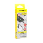 Интерфейсный кабель Awei Type-C CL-113T, USB - Type-C, 30 см, черный