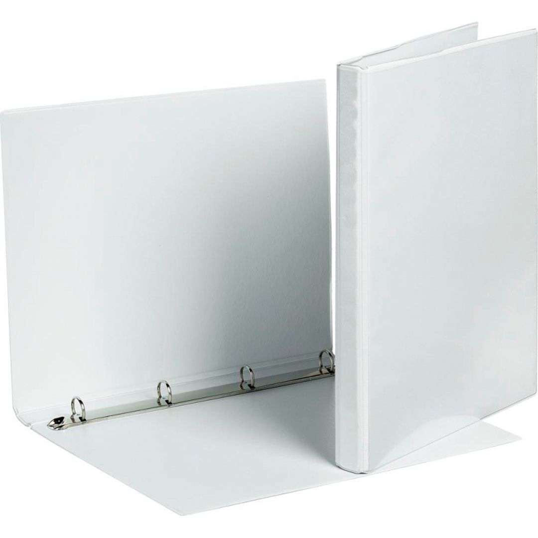 Папка Attache, А4 формат, на 4 кольцах, панорама, корешок 30 мм, белая / Папки на кольцах №2
