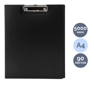 Папка-планшет Staff, А4, үстіңгі қысқышпен және қақпақпен, қара / Планшет папкалар