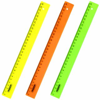 Линейка Пифагор, длина 30 см, пластиковая, ассорти, цена за штуку / Линейки
