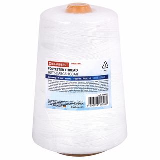 Құжаттарды тігуге арналған жіп OfficeSpace ЛШ-210, 1000 м, лавсанды, ақ / Құжаттарды тігуге арналған тауарлар