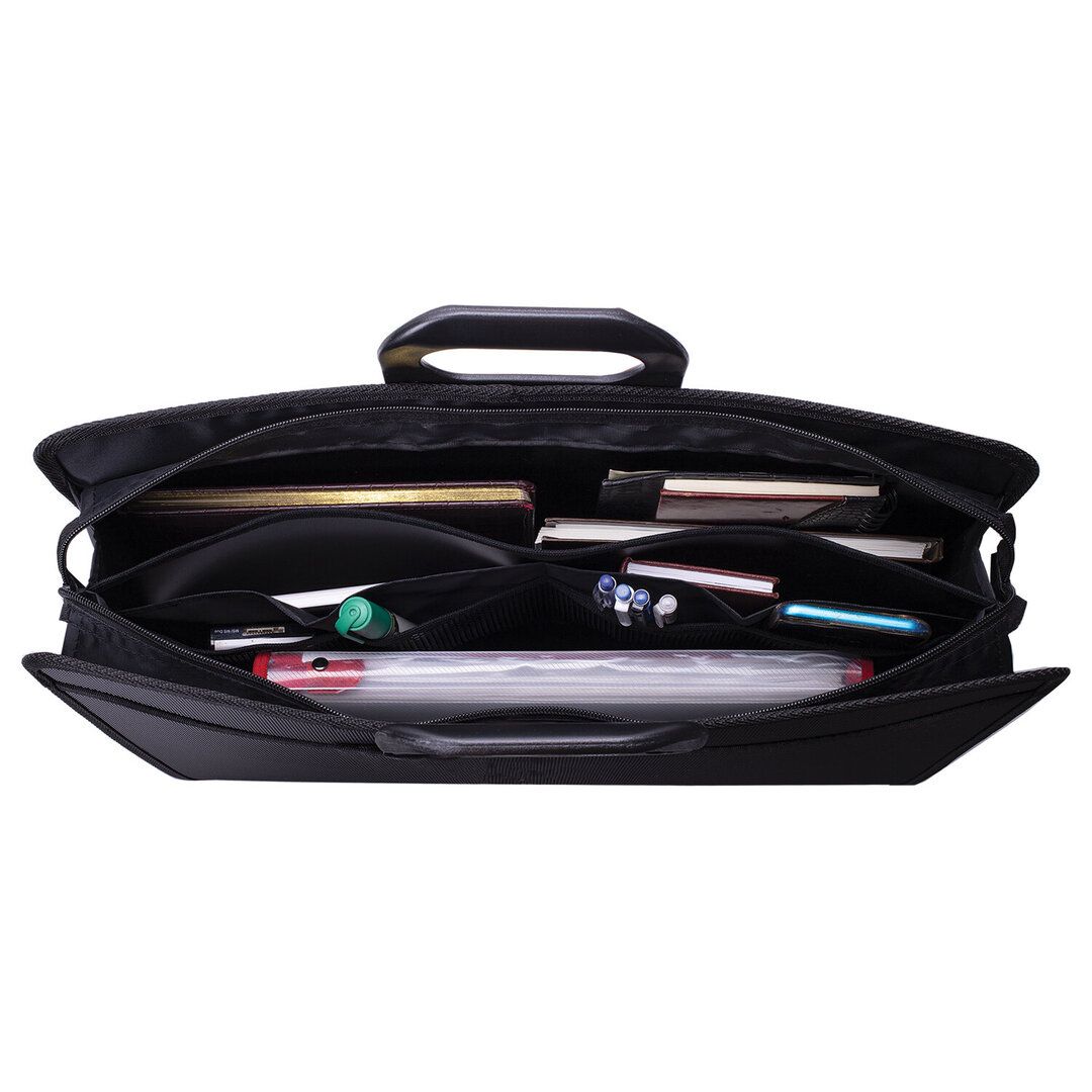 Папка-портфель Brauberg, А3 формата, 3 отделения, черная / Портфели с отделениями №2