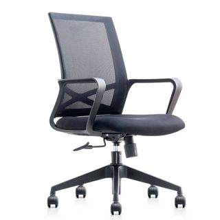 Қызметкерлер креслосы City-Low, мата, қара-сұр / Басқарушыларға арналған креслолар
