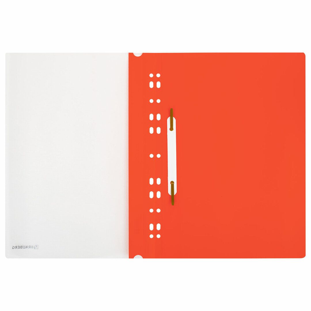 Папка-скоросшиватель Brauberg, А4 формат, 180 мкм, красная, с перфорацией / Скоросшиватели пластиковые №3