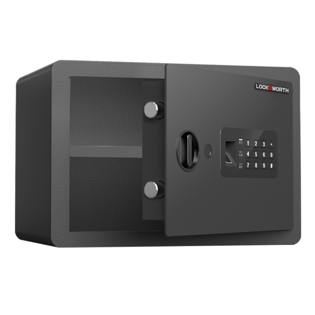 Сейф LockSworth "VS4526BK", биометрический + электронный код + ключ, 250*360*250 мм, 7,6 кг, черный / Сейфы oe.kz Сейф LockSworth "VS4526BK", биометрический + электронный код + ключ, 250*360*250 мм, 7,6 кг, черный / Сейфы