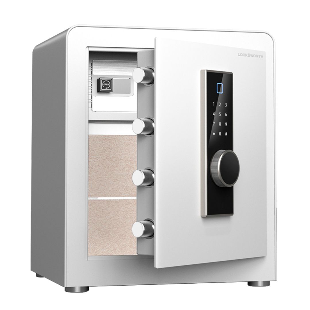 Сейф LockSworth "VS4551WH", биометрический + электронный код + ключ, 450*380*320 мм, 20,7 кг, белый / Сейфы oe.kz Сейф LockSworth "VS4551WH", биометрический + электронный код + ключ, 450*380*320 мм, 20,7 кг, белый / Сейфы