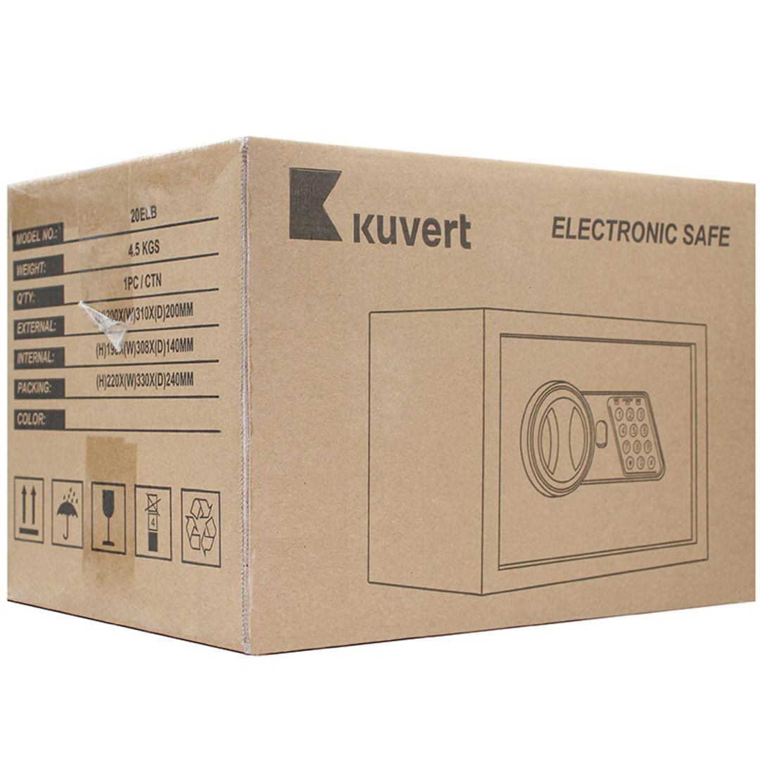 Сейф Kuvert "20ELB", электронный код + ключ, 310*200*200 мм, 4 кг, черный / Сейфы №10 oe.kz Сейф Kuvert "20ELB", электронный код + ключ, 310*200*200 мм, 4 кг, черный / Сейфы №10