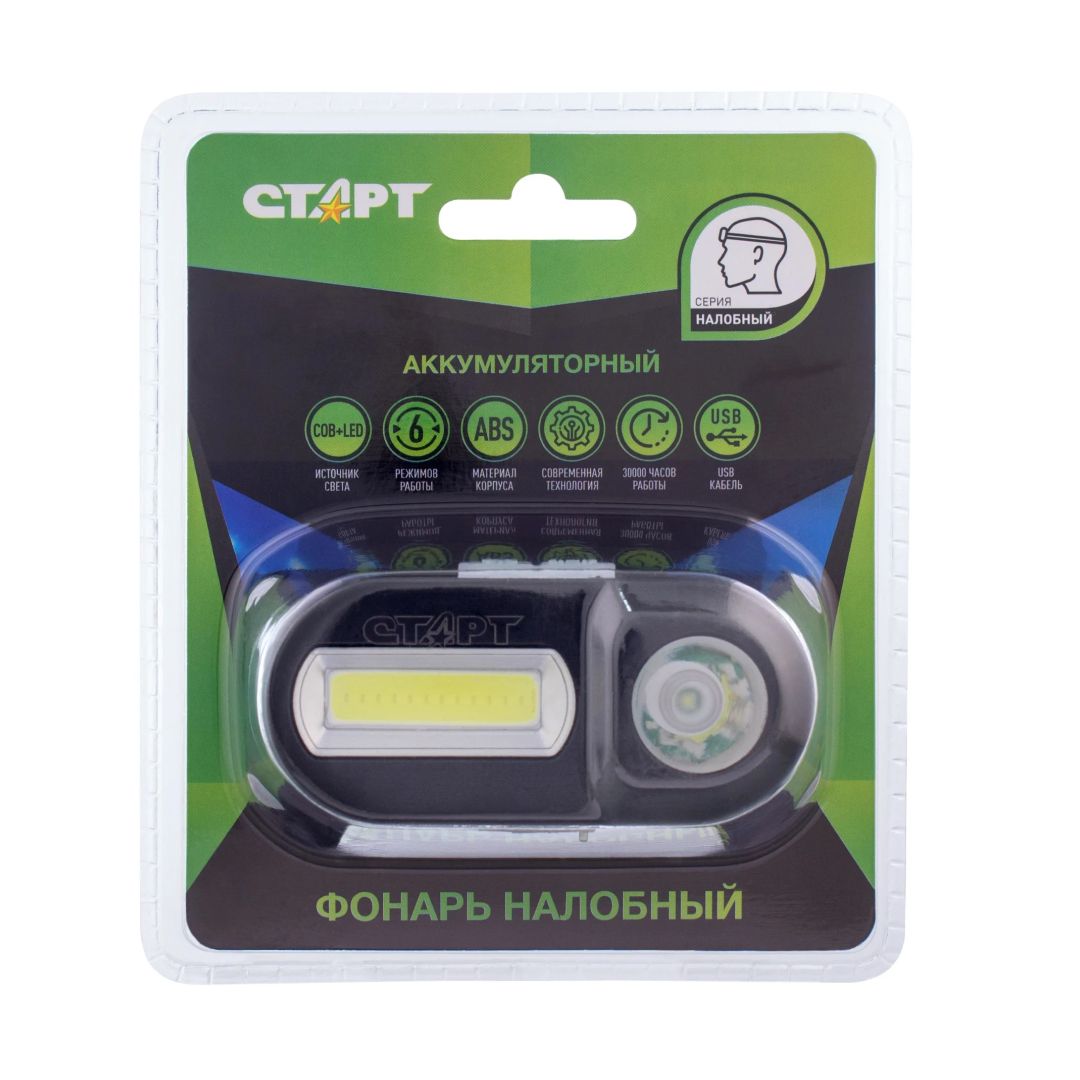 Фонарь светодиодный Старт LOE 501-C1, аккумуляторный, черный / Фонари