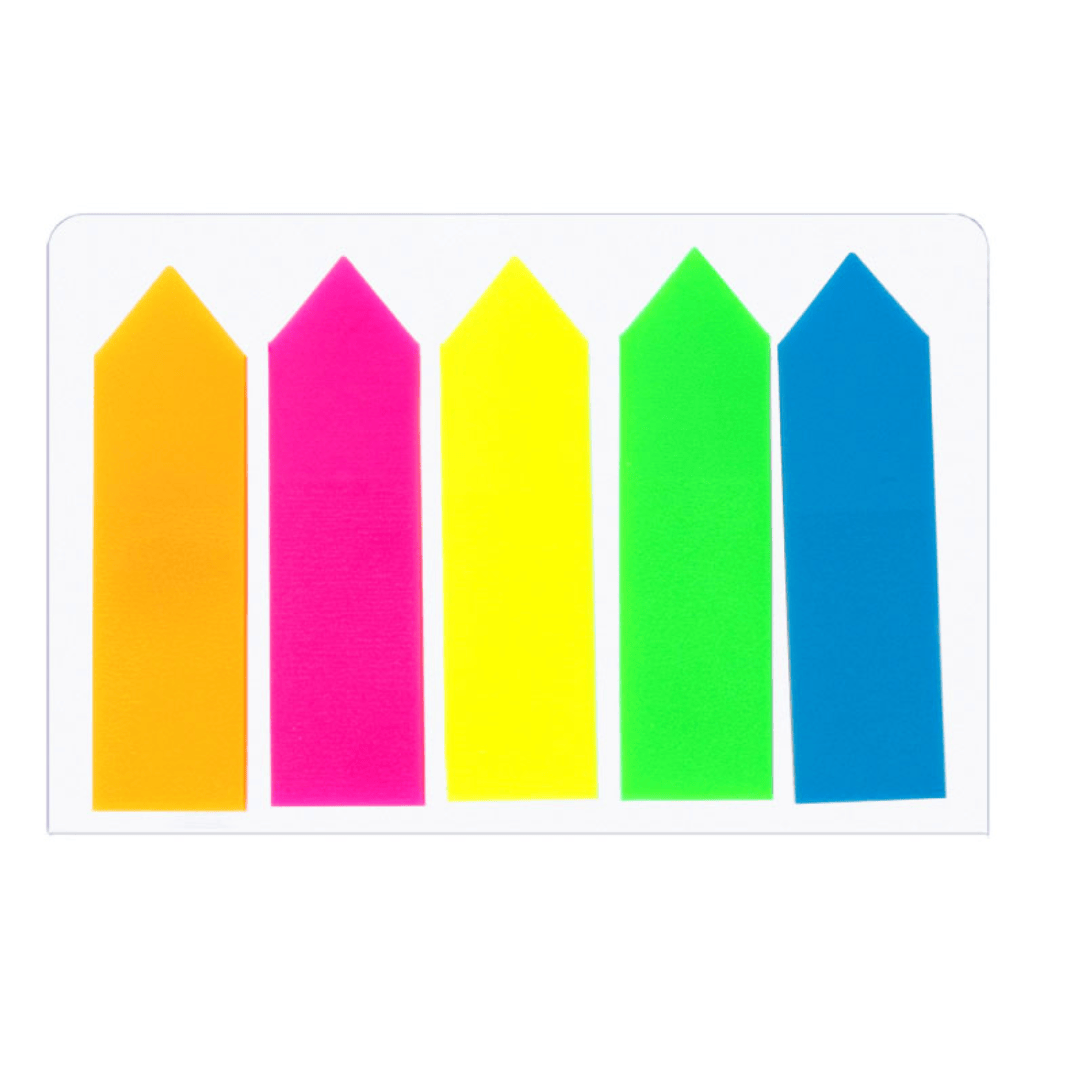 Өздігінен жабысатын бетбелгілер Deli "Стрелка", пластик, 45*12 мм, 5 түс НЕОН, 100 парақ / Өзі жабысатын бетбелгілер oe.kz Өздігінен жабысатын бетбелгілер Deli "Стрелка", пластик, 45*12 мм, 5 түс НЕОН, 100 парақ / Өзі жабысатын бетбелгілер