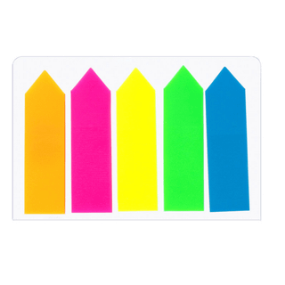 Өздігінен жабысатын бетбелгілер Deli "Стрелка", пластик, 45*12 мм, 5 түс НЕОН, 100 парақ / Өзі жабысатын бетбелгілер oe.kz Өздігінен жабысатын бетбелгілер Deli "Стрелка", пластик, 45*12 мм, 5 түс НЕОН, 100 парақ / Өзі жабысатын бетбелгілер