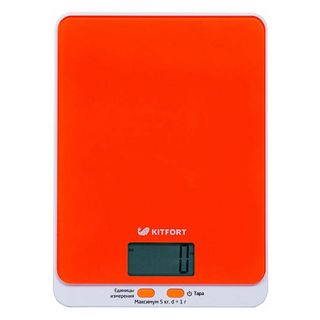 Весы кухонные Kitfort KT-803-5, электронные, стекло, до 5 кг, оранжевые / Оборудование для кухни oe.kz Весы кухонные Kitfort KT-803-5, электронные, стекло, до 5 кг, оранжевые / Оборудование для кухни