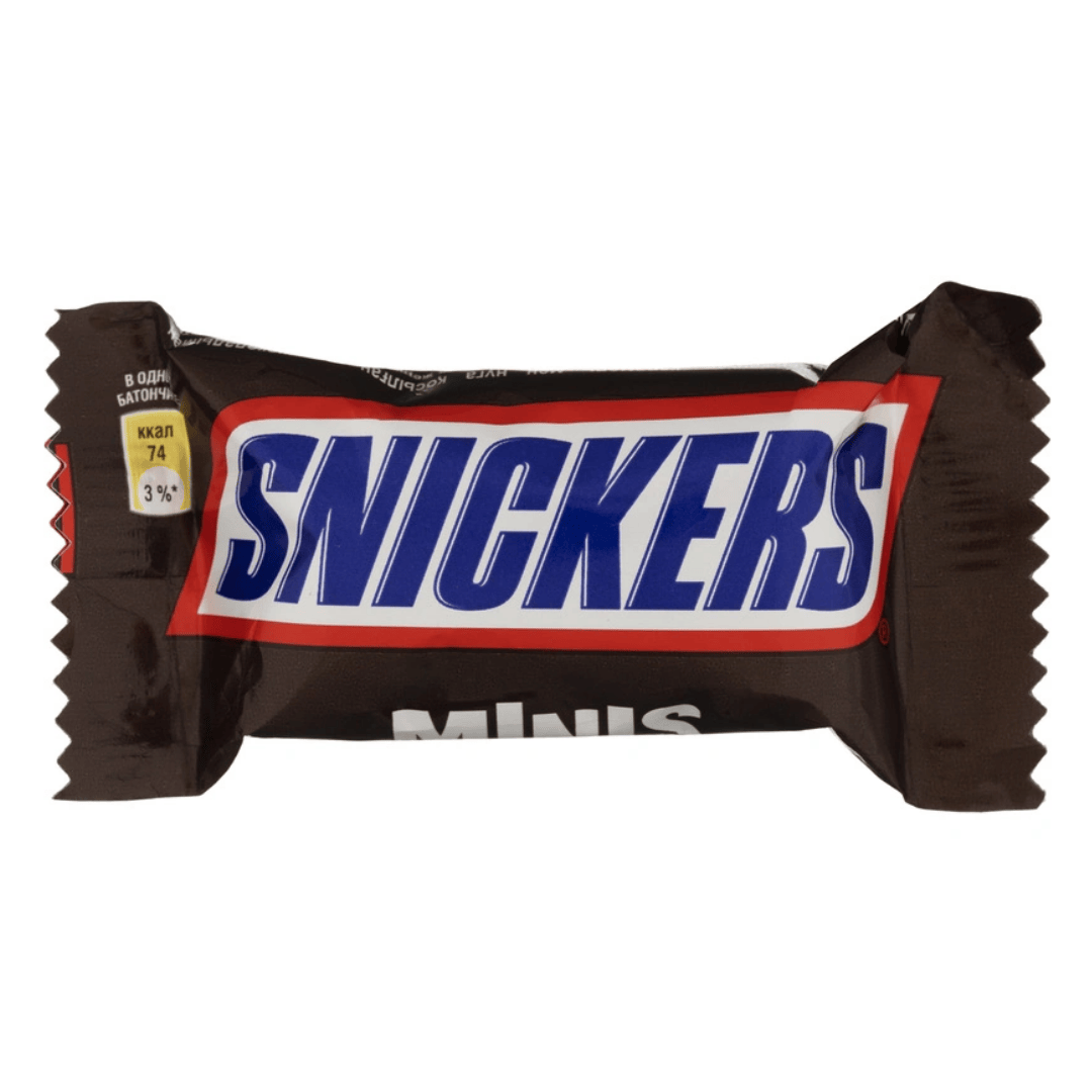 Шоколадные батончики Snickers minis, 1 кг, в коробке / Шоколад