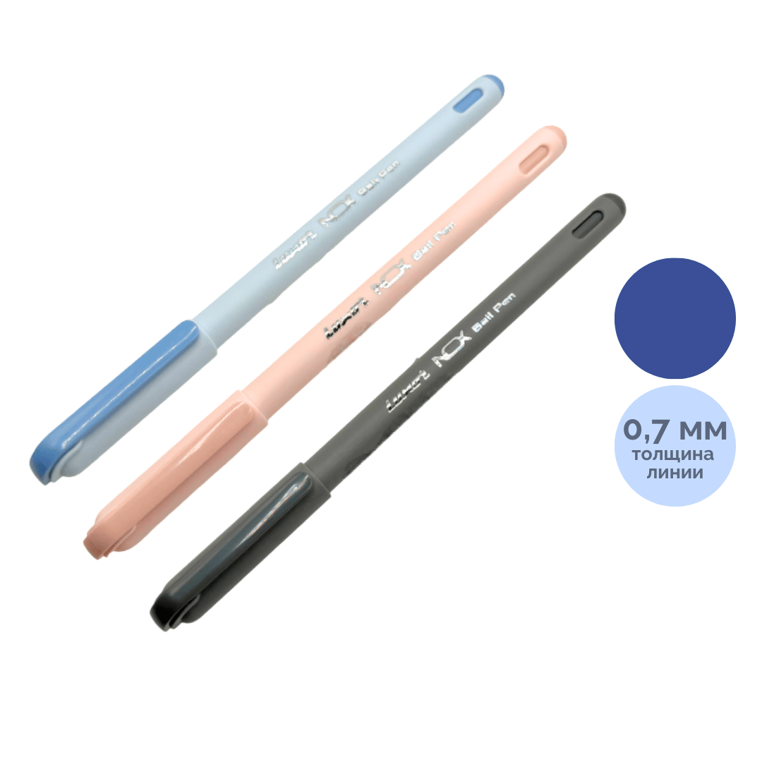 Шарлы қалам Luxor "Super 1", 0,6 мм, корпусы ассорти, көк, баға бір дана үшін / Автоматты емес шарлы қаламдар