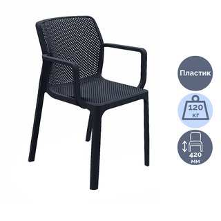 Стул Супер Нова, пластик, черный / Стулья oe.kz Стул Супер Нова, пластик, черный / Стулья