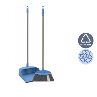 Совок с щеткой, пластик/нейлон, ассорти / Веники, щетки, совки