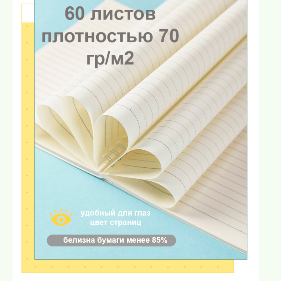 Қойын дәптер Berlingo "Fuze", А5, 80 парақ, тор көз, көгілдір / Қойын дәптерлер №5