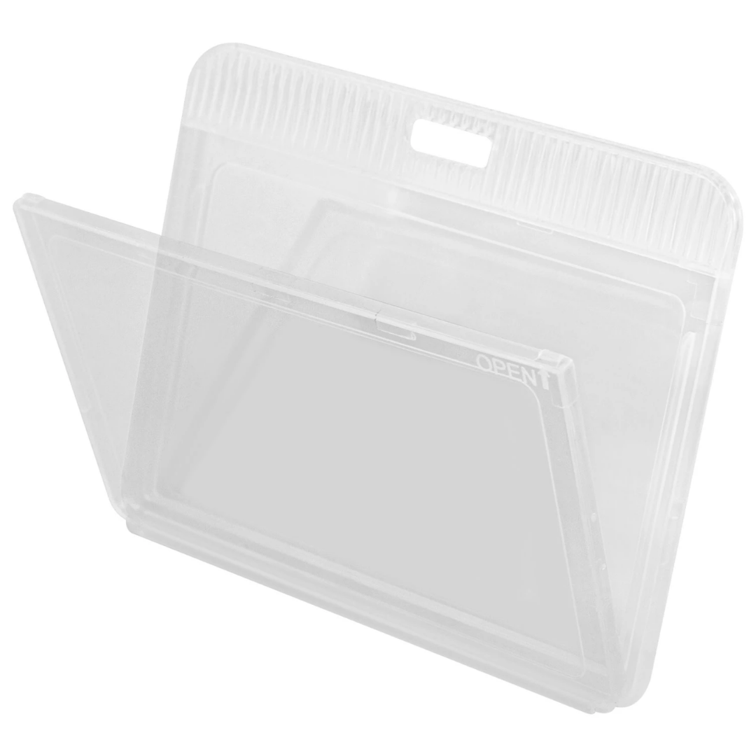 Бейдж горизонтальный Brauberg "Extra", 85*54 мм, пластик, без держателя, прозрачный / Бейджи №2