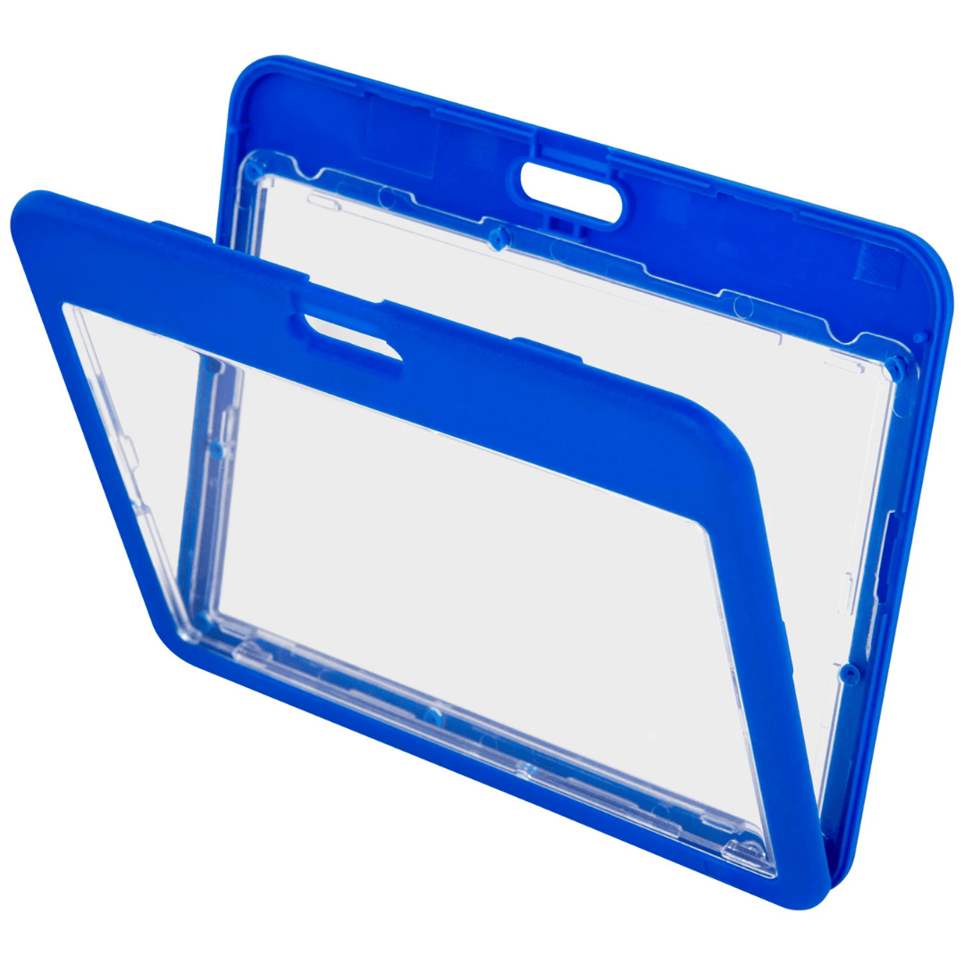 Бейдж горизонтальный Brauberg "Extra", 85*54 мм, пластик, двусторонний, без держателя / Бейджи №2