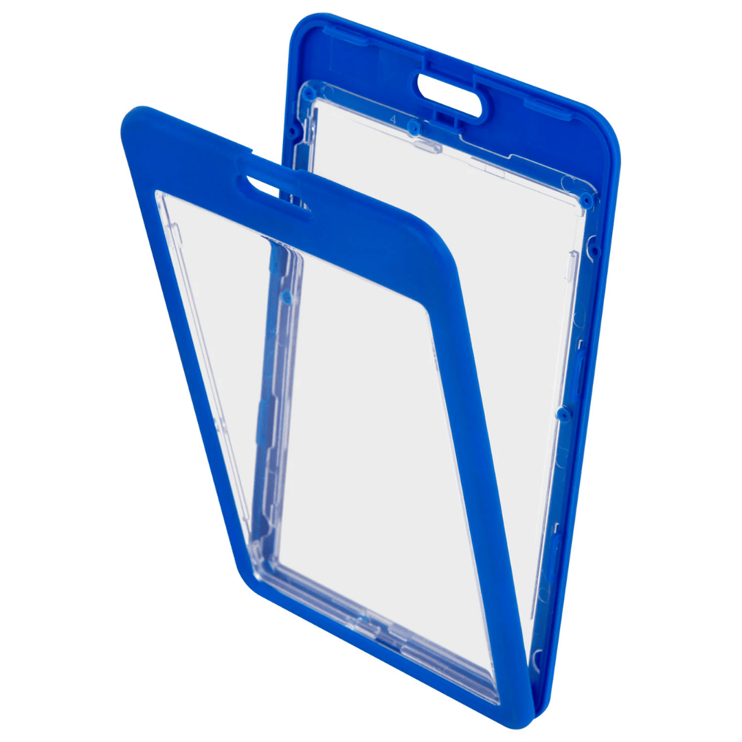 Бейдж вертикальный Brauberg "Extra", 54*85 мм, пластик, двусторонний, без держателя, синий / Бейджи №2 oe.kz Бейдж вертикальный Brauberg "Extra", 54*85 мм, пластик, двусторонний, без держателя, синий / Бейджи №2