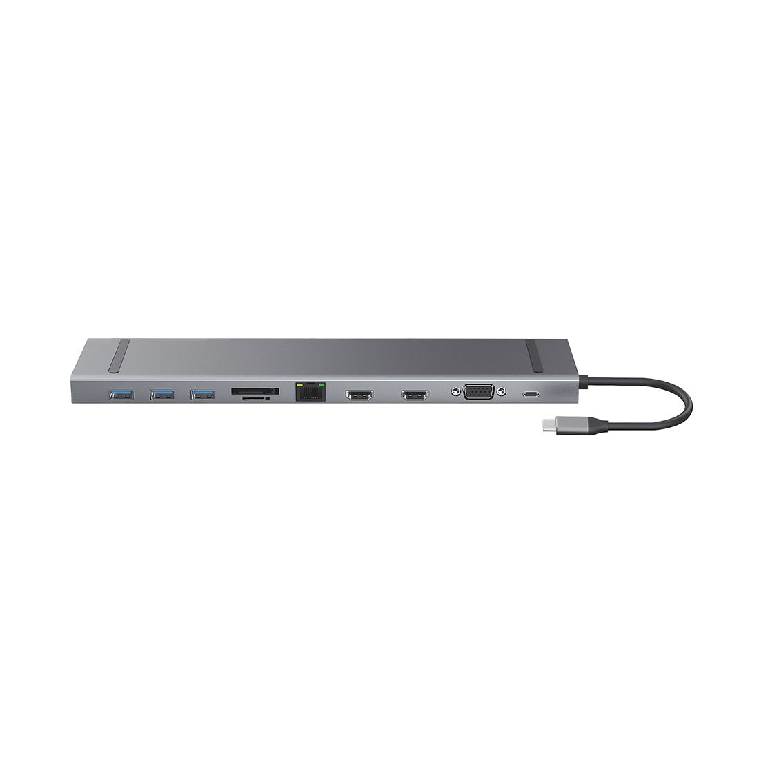 Мультифункциональный адаптер X-Game XGH-1101, 3xUSB 3.0, 2xHDMI, VGA, RJ45, TF, SD, Audio 3.5, серый / Веб-камеры
