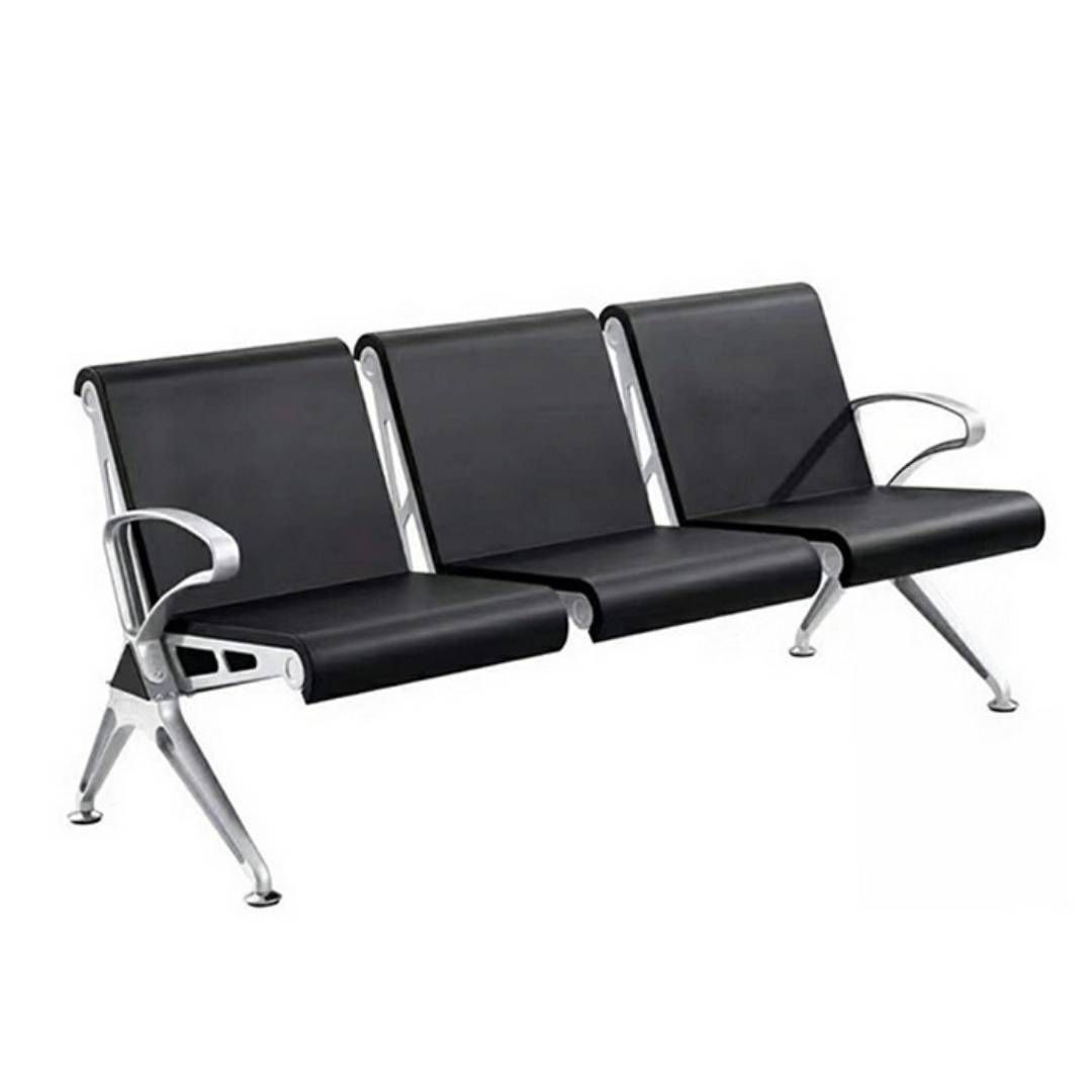 Скамья для зала ожидания "СT-3 Поли", трехместная, с подлокотниками, сталь, ассорти / Стулья