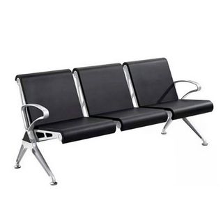 Скамья для зала ожидания "СT-3 Поли", трехместная, с подлокотниками, сталь, ассорти / Стулья