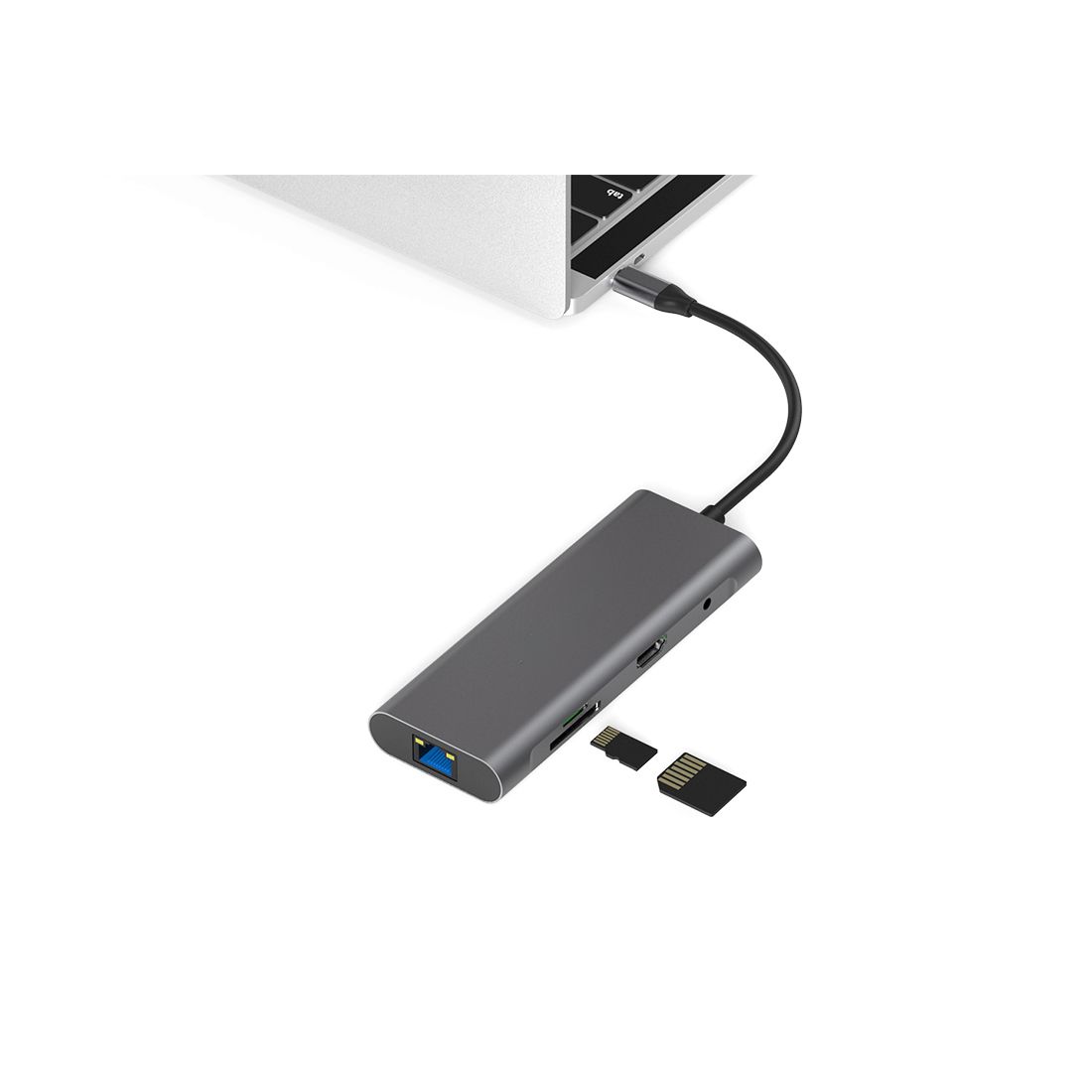 Мультифункциональный адаптер X-Game XGH-901, 3xUSB 3.0, PD, HDMI, RJ45, SD, TF, серый / Веб-камеры oe.kz Мультифункциональный адаптер X-Game XGH-901, 3xUSB 3.0, PD, HDMI, RJ45, SD, TF, серый / Веб-камеры
