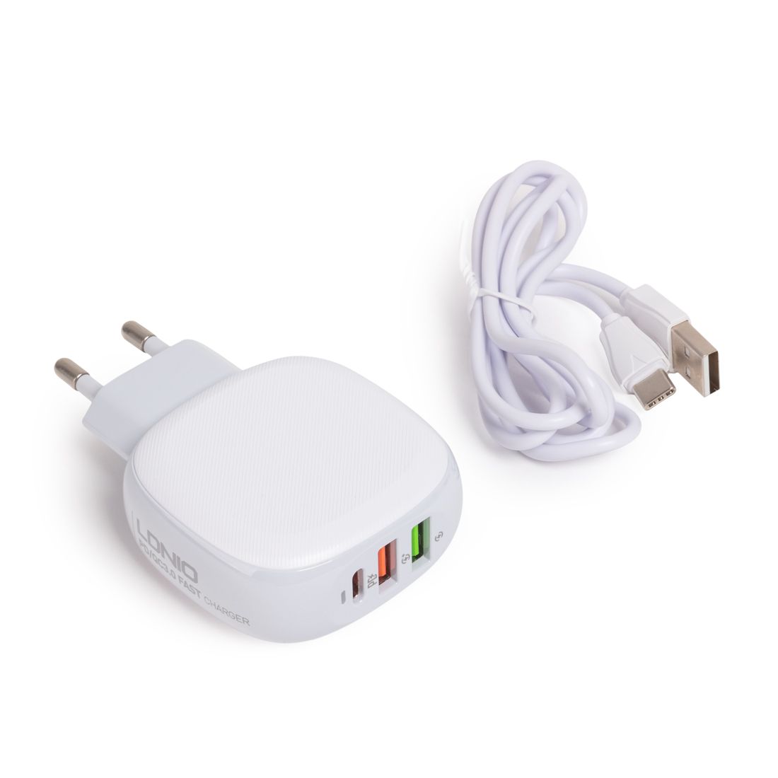 Универсальное зарядное устройство Ldnio A3510Q, 2*USB-A, 1*USB-C, белый / Зарядные устройства, кабели