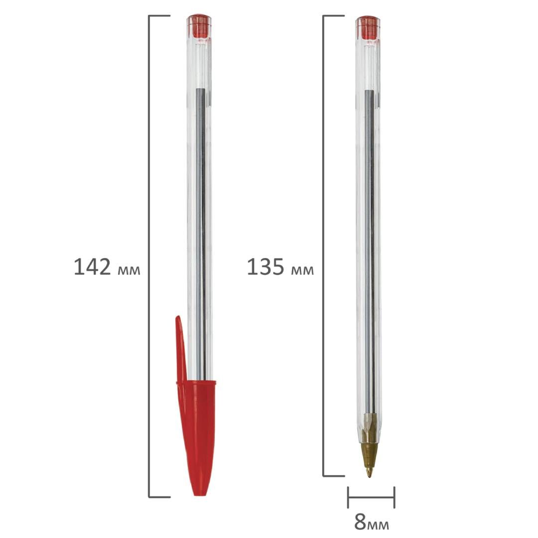 Ручка шариковая Staff "Basic Budget BP-04", 1 мм, красная, цена за штуку / Ручки шариковые неавтоматические №3