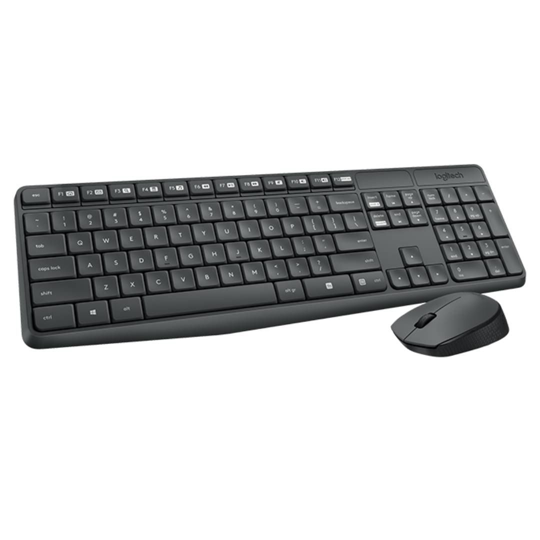Беспроводной набор Logitech MK235, клавиатура и оптическая мышь, ENG, USB, серый / Комплекты клавиатура+мышь №2 oe.kz Беспроводной набор Logitech MK235, клавиатура и оптическая мышь, ENG, USB, серый / Комплекты клавиатура+мышь №2