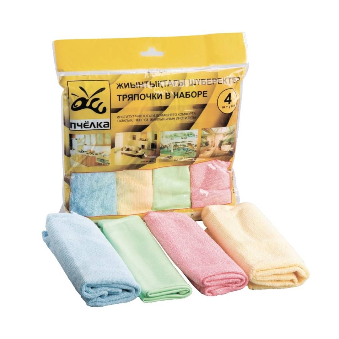 Әмбебап микрофибра майлықтары OfficeClean, өлшемі 25*25 см, жинақта 3 дана, ассорти / Тұрмыстық майлықтар №2