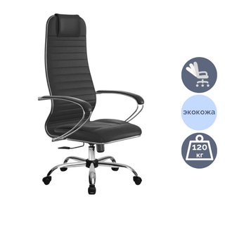 Кресло для руководителя ErgoLife Sit 10 B1-117K, экокожа, черное / Кресла для руководителей